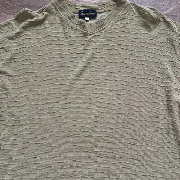 Vintage Barcelino Italy Textured Long Sleeve V-Neck Shirt Size Large - Picture 5 of 11